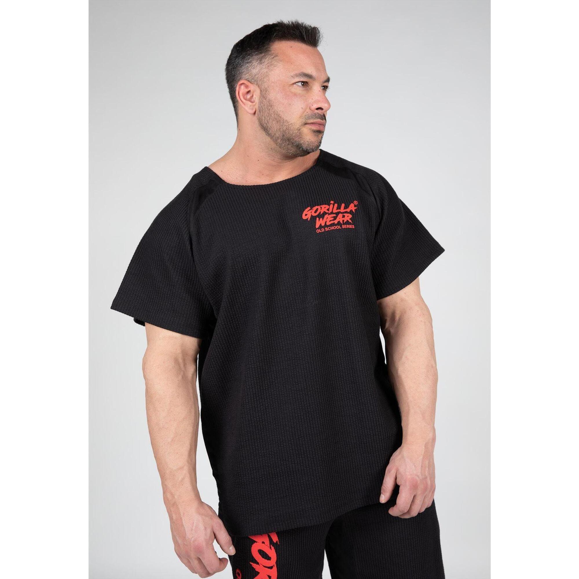 Gorilla Wear - Augustine Entraînement À L'Ancienne Top - Noir/rouge - T-shirt Manches Courtes - Noir|rouge - 54 2xl/3xl - Decathlon
