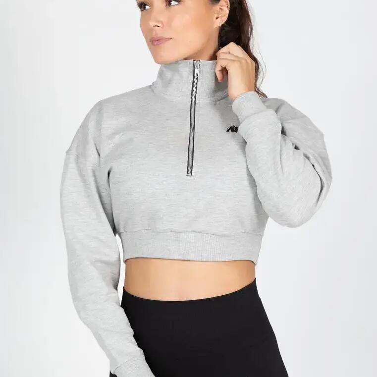 Women's half-zip crop sweatshirt Gorilla Wear Ocala