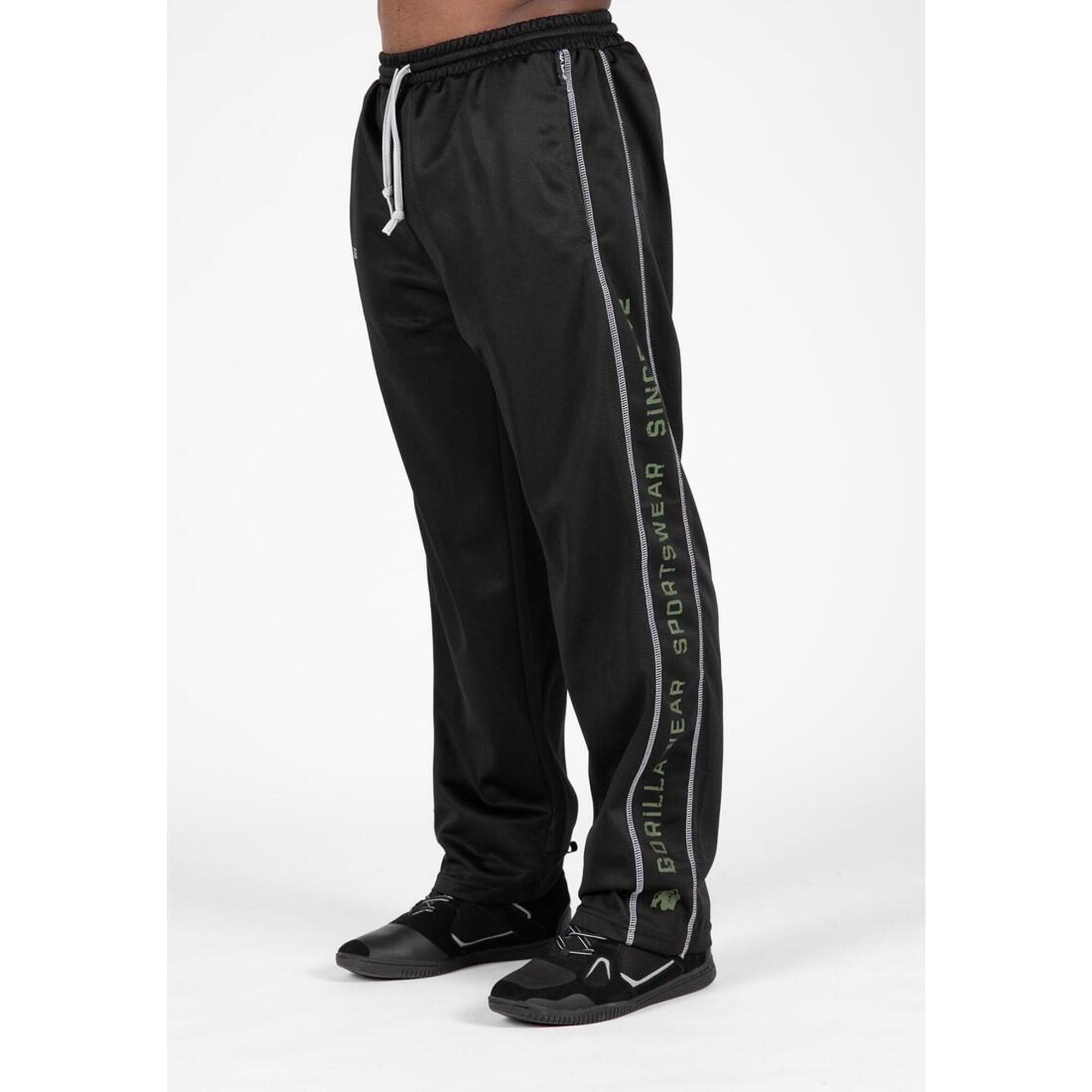 Pantalón Chándal Fitness Largo Hombre GORILLA WEAR Functional Mesh Negro