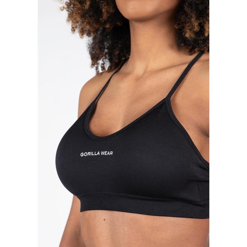 Quincy Sans couture Soutien-gorge de sport - Noir - M/L