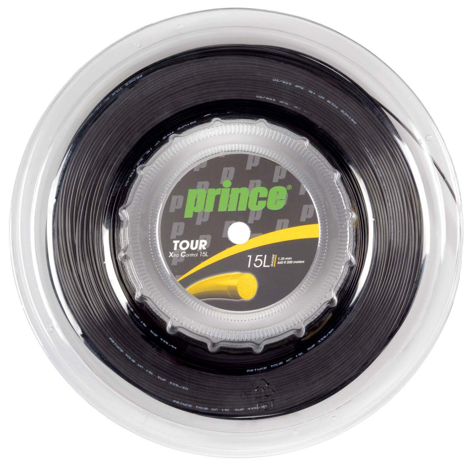 PRINCE Bobina cordaje de tenis monofilamento TOUR XC 15 Prince negro 200 m