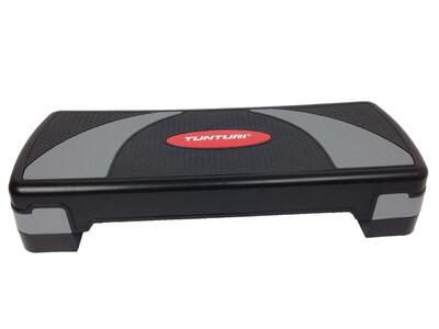Aerobic step compact - fitness step verstelbaar - aerobics stepper - zwart