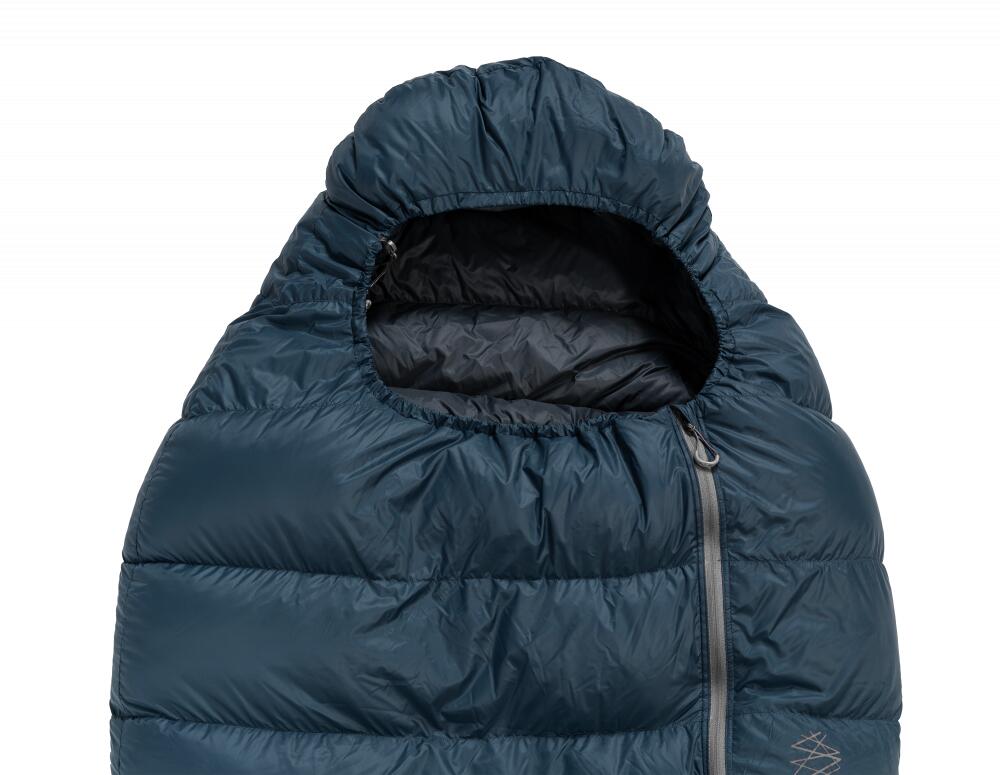Turistický zimní péřový spacák levý zip 5/7