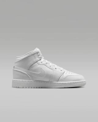 Air Jordan 1 Mid - Triple White (GS)