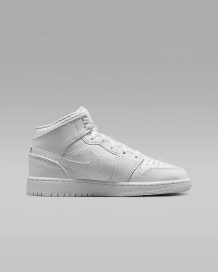 Zapatillas Nike moda Air jordan 1 mid gs Blanco