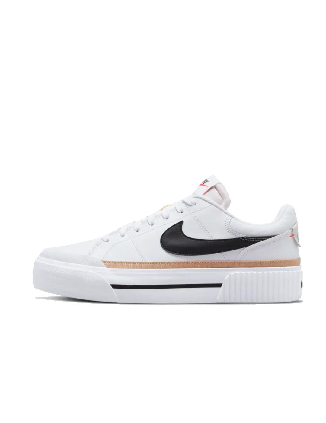 Chaussures de sport pour femme Nike Court legacy blanches 2/5