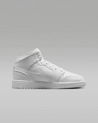 Air Jordan 1 Mid Triple White (2022)