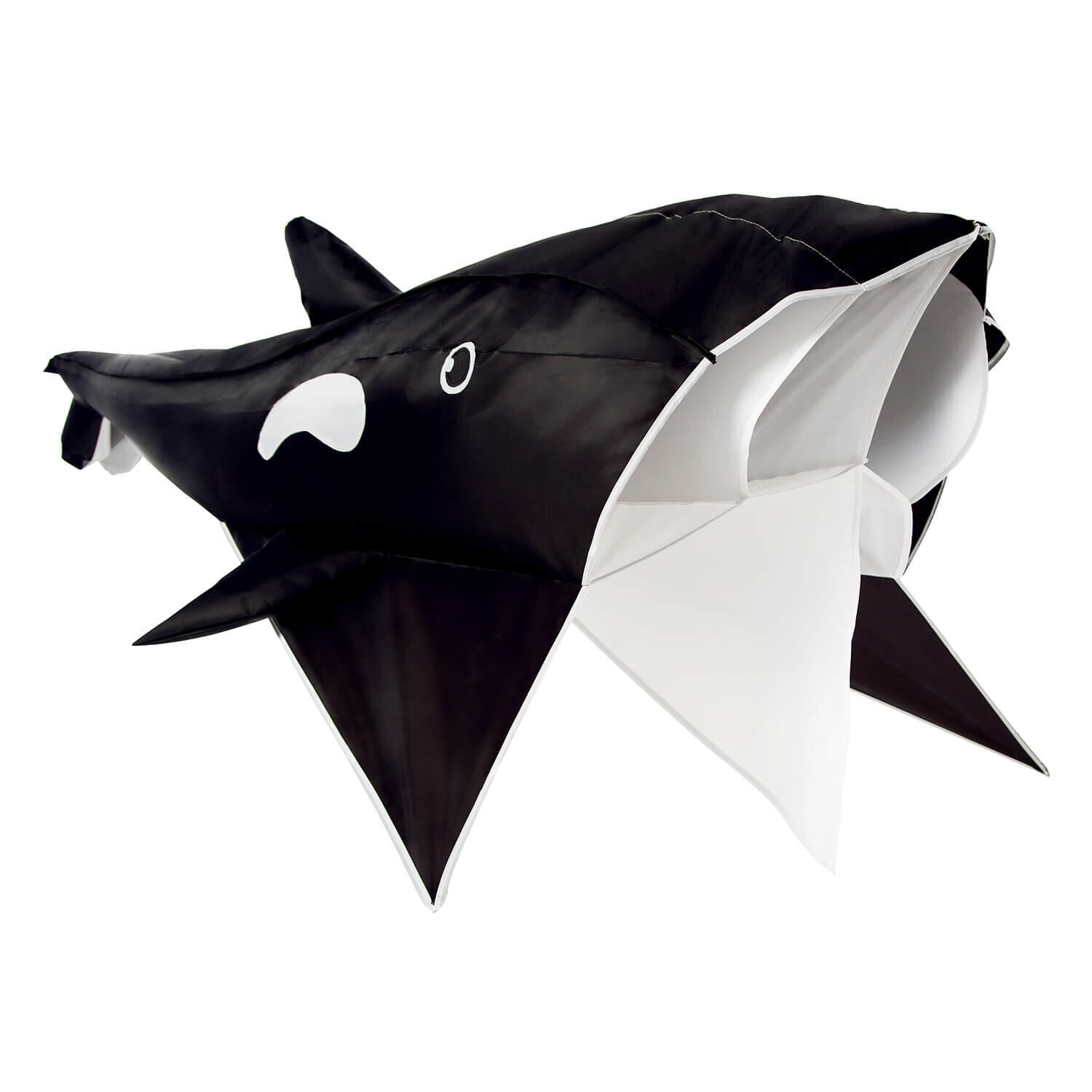 WOLKENSTÜRMER Einleinerdrachen Willi the Whale (schwarz-weiß) - flugfertig inkl. Spule, Schnur