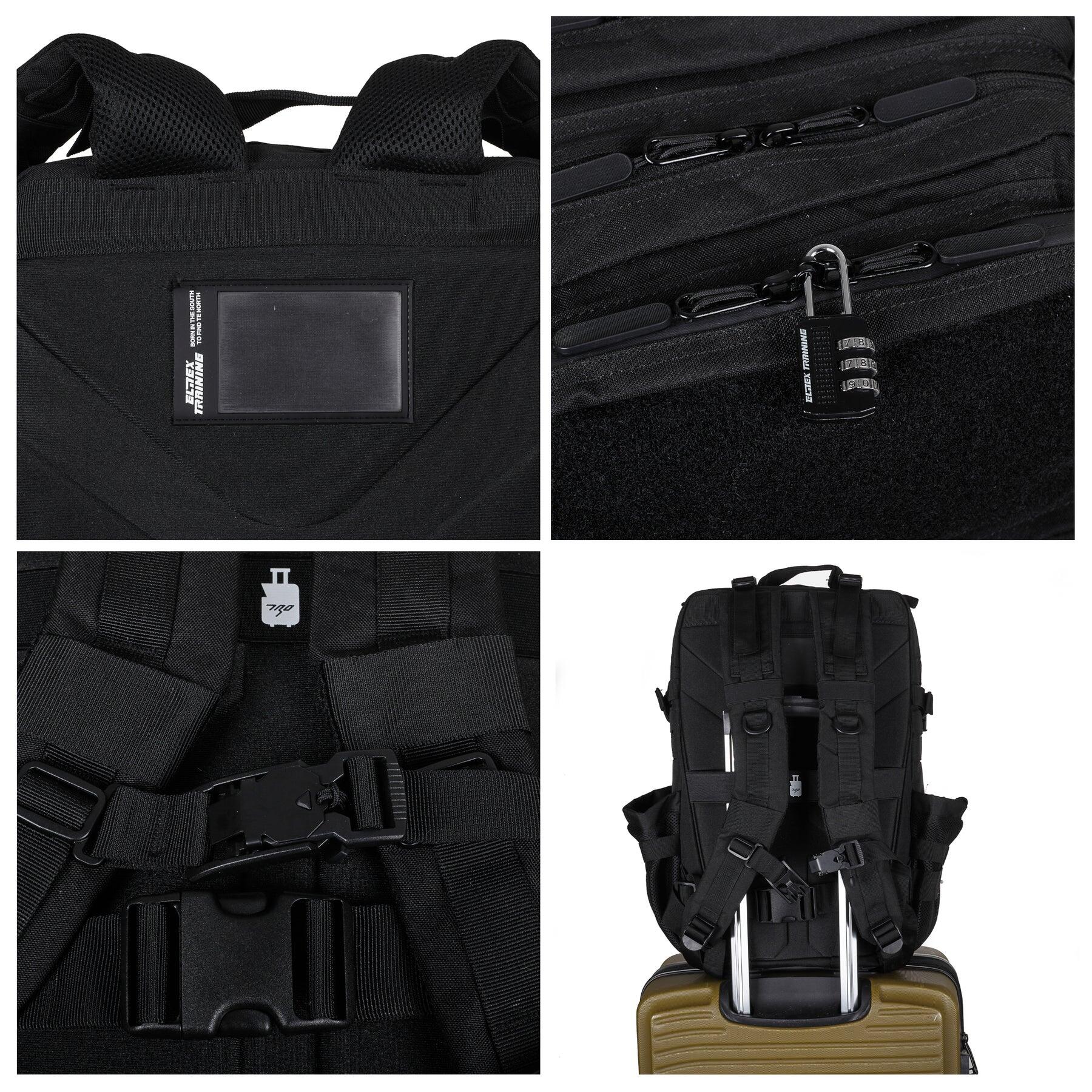 Militaire tactische rugzak ELITRAINX V2 Zwart 45L voor sport en reizen 3/8