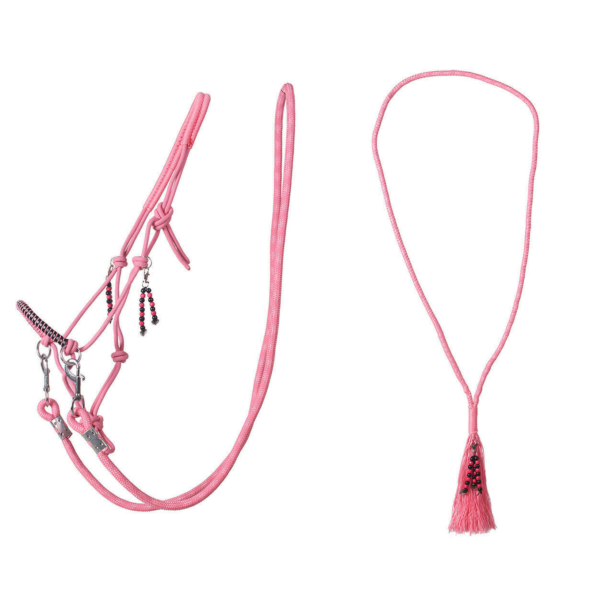 Qhp - Qhp Touwhalster & Neckrope Liberty - Flamingo Pink (pony) (pony) - Licol - Rose - 147 Cm - Decathlon