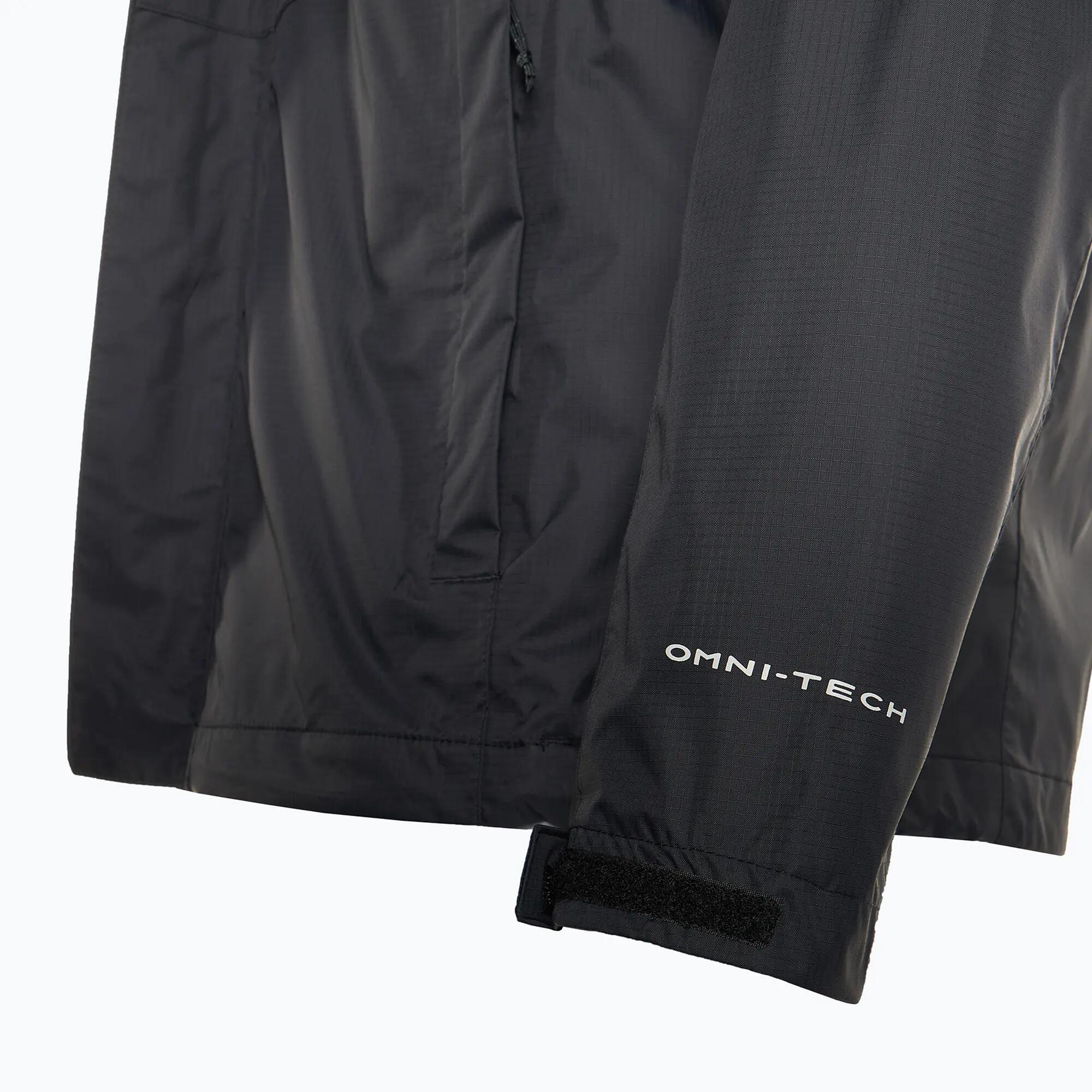 Chaqueta Columbia Pouring Adventure III Impermeable Negra 5/7