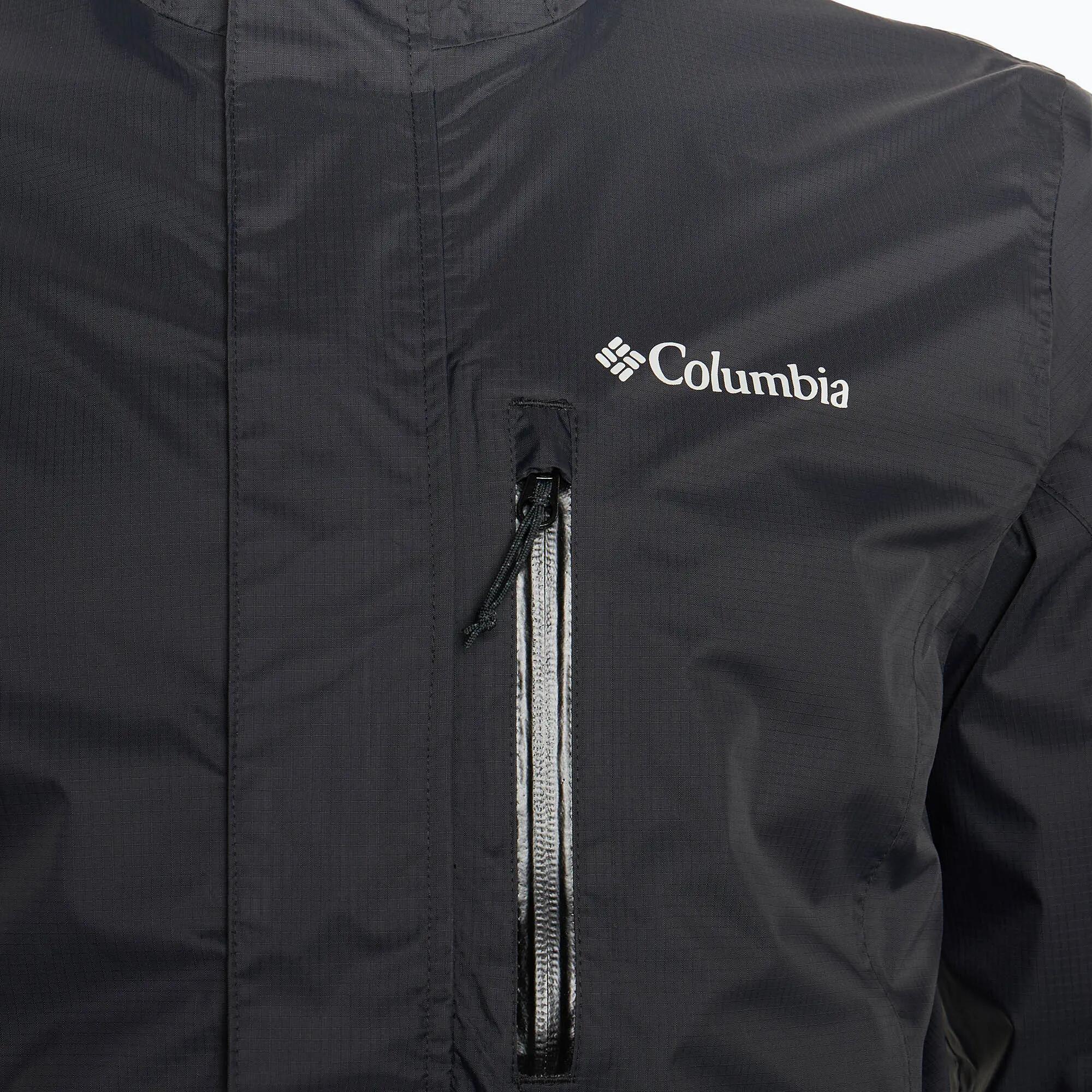 Chaqueta Columbia Pouring Adventure III Impermeable Negra 3/7