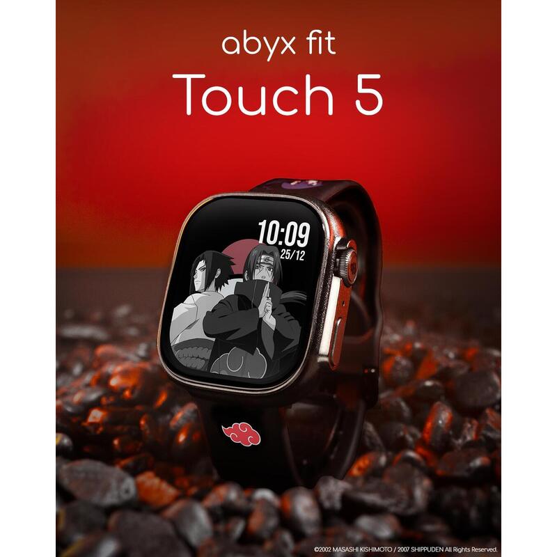 Abyx Fit Touch 5 Naruto Edition – Montre connectée exclusive modèle Itachi