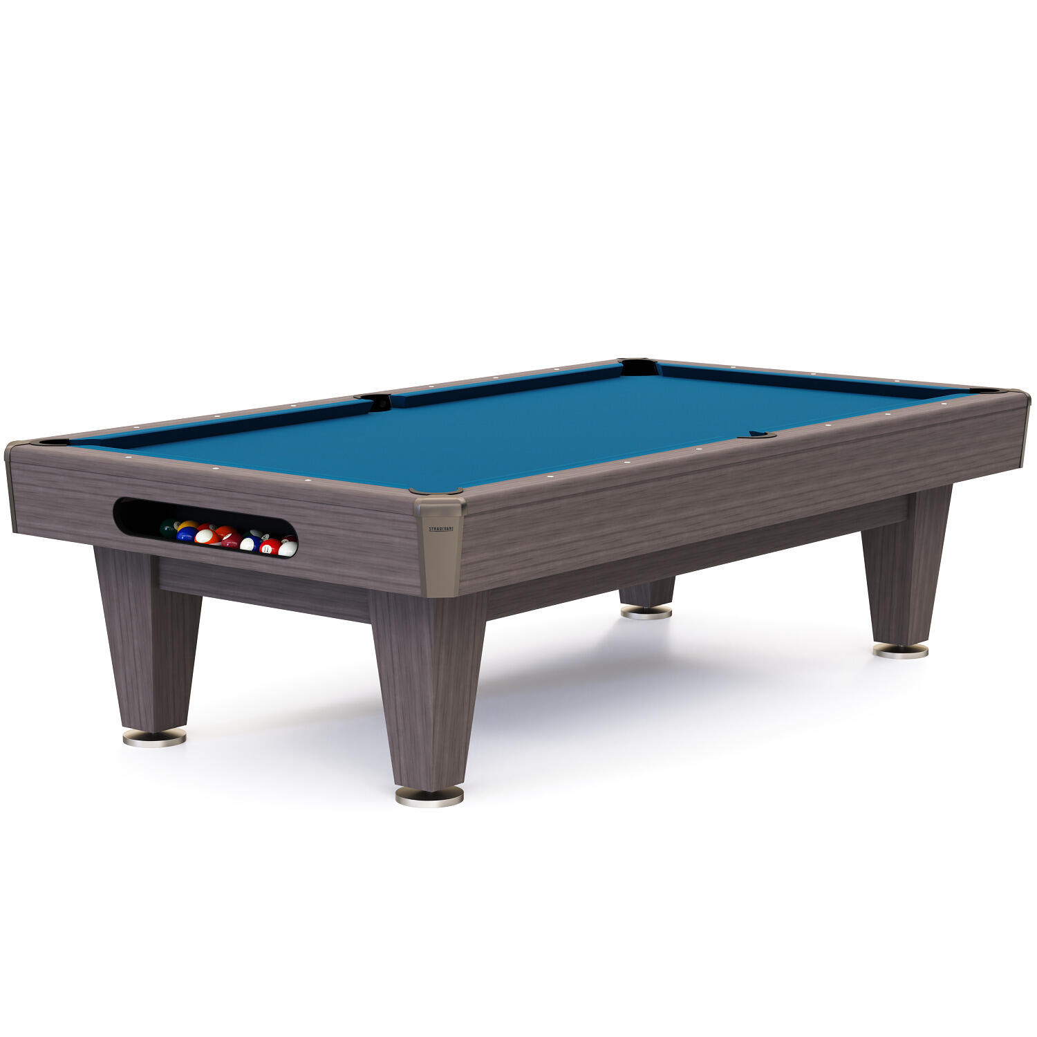 STRADIVARI Tavolo da biliardo Edizione Nero con palle Aramith 9 ft Blu Billard
