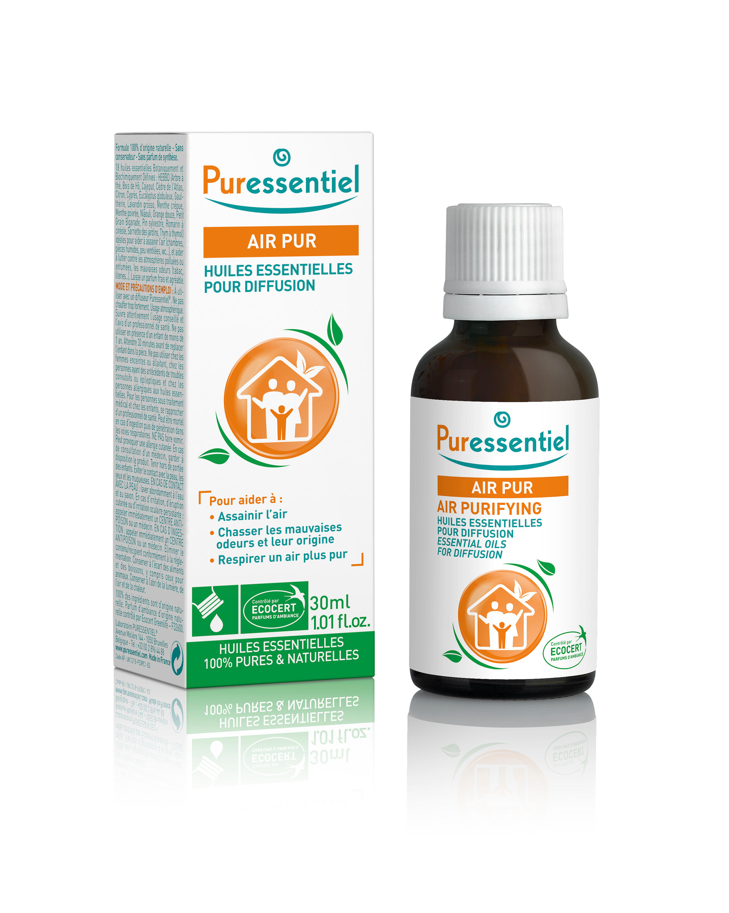 Huiles essentielles pour diffusion | Assainissant, aide à assainir l'air | 30 ml 1/3