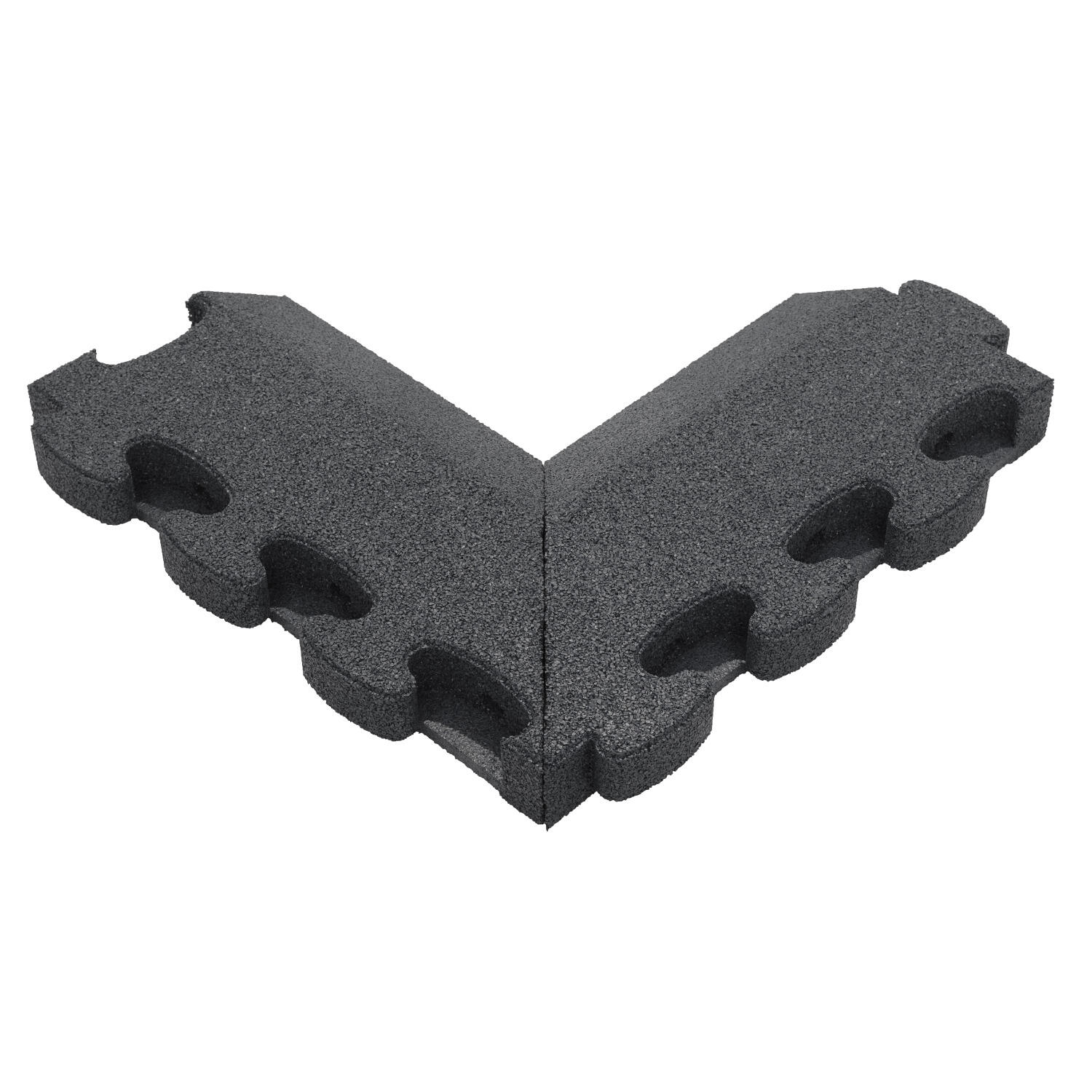 Negatives Eckstück Abgeschrägt für Fallschutzplatten Grau 6 cm Klettern 1/1