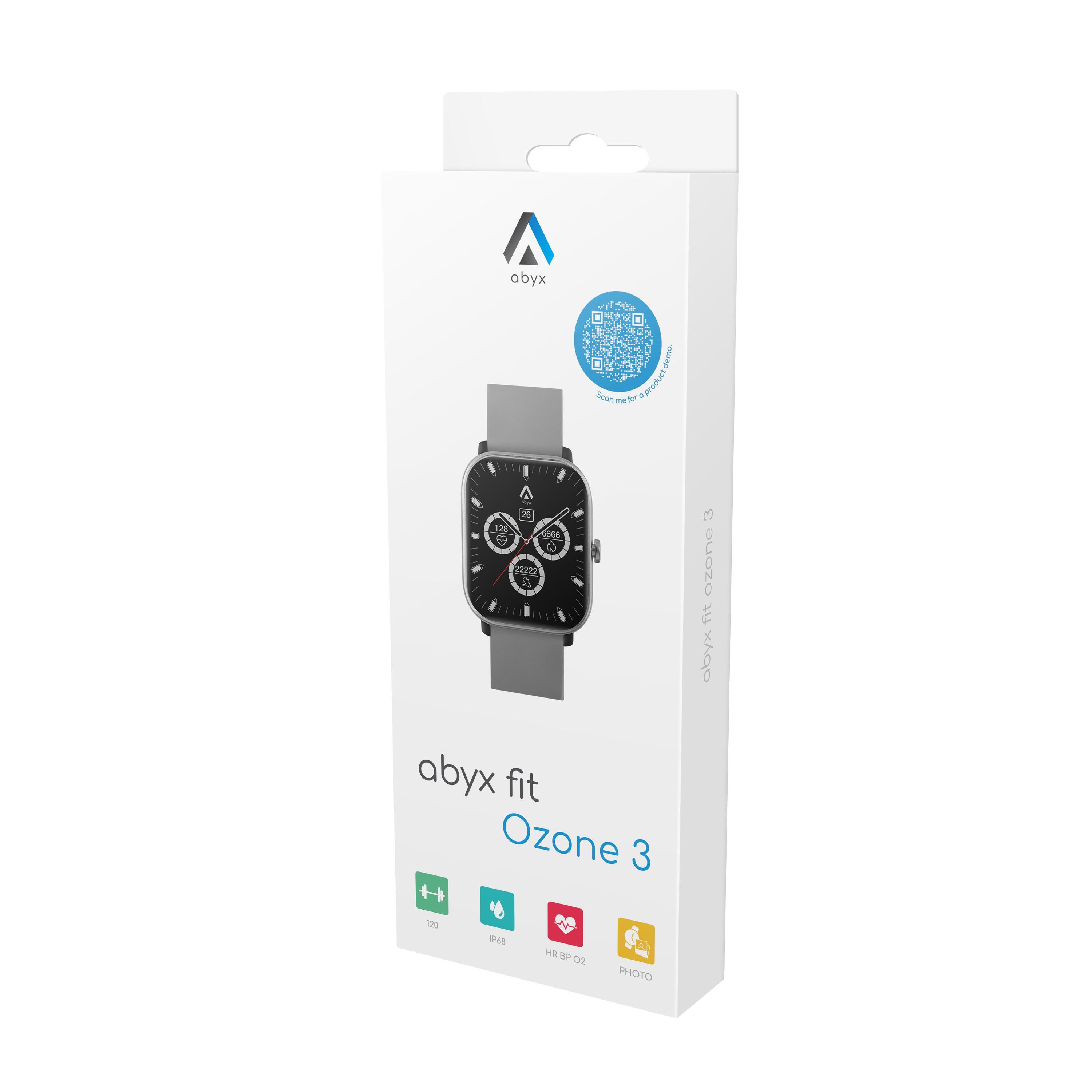 Montre Connectée Étanche Multisport - Abyx Fit Ozone 3 - Grise 5/7