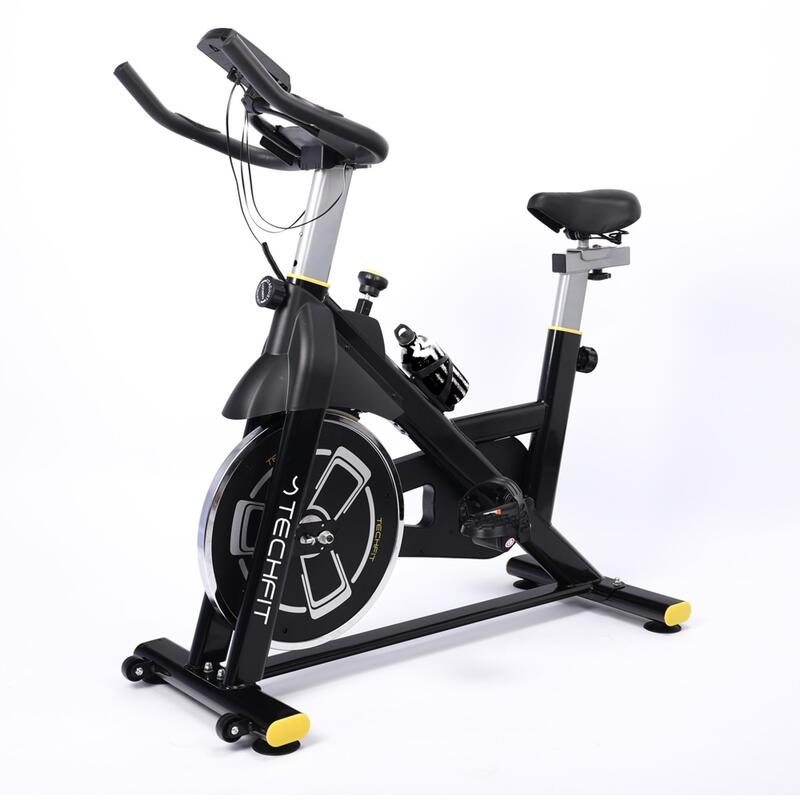 Bicicleta cycling TECHFIT SBK800B, Negru lucios, Sistem inertie volanta 8 Kg, G