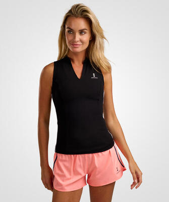 Elegance tennis/padel/golf t-shirt dames zwart