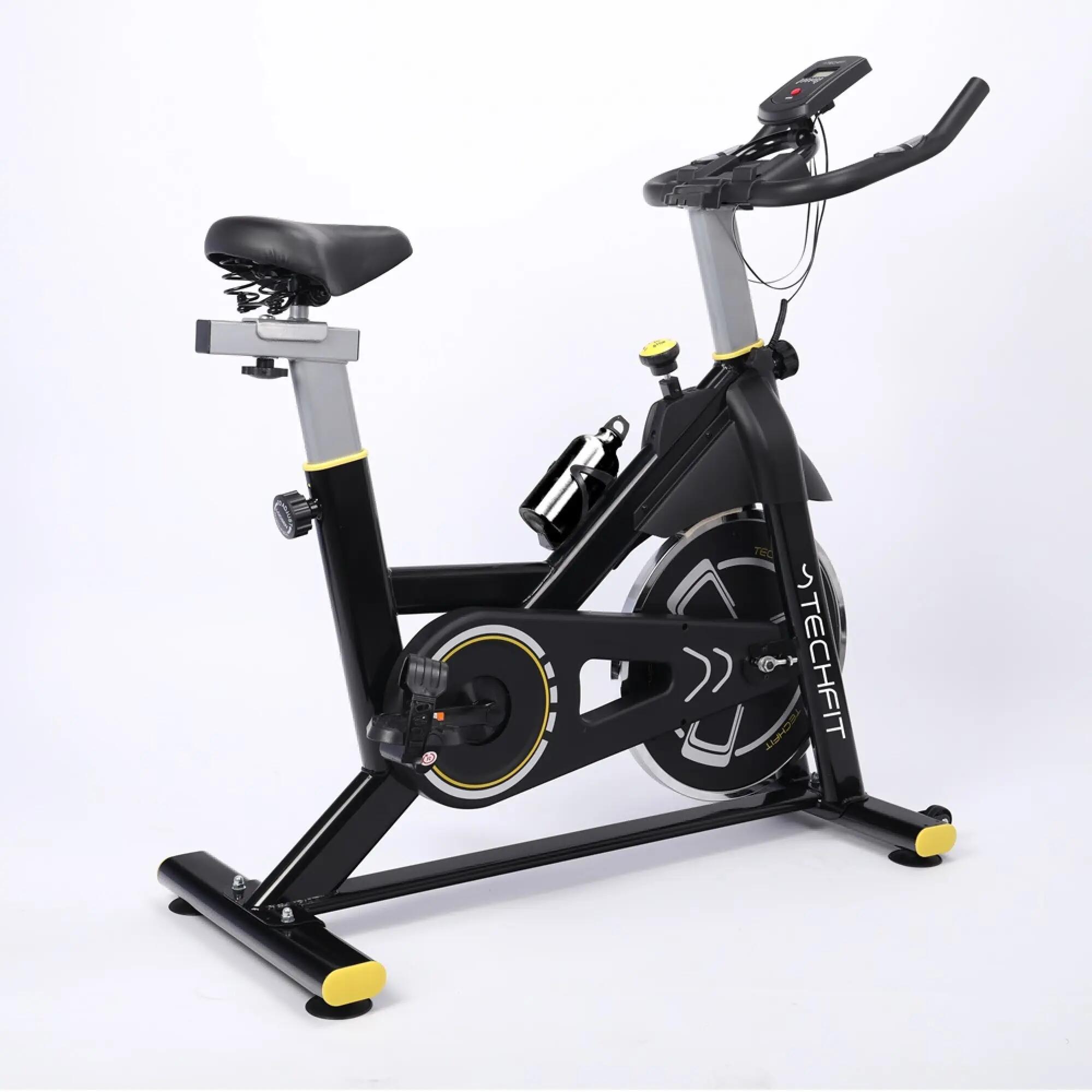 Bicicleta cycling TECHFIT SBK800B, Negru lucios, Sistem inertie volanta 8 Kg, G 4/6