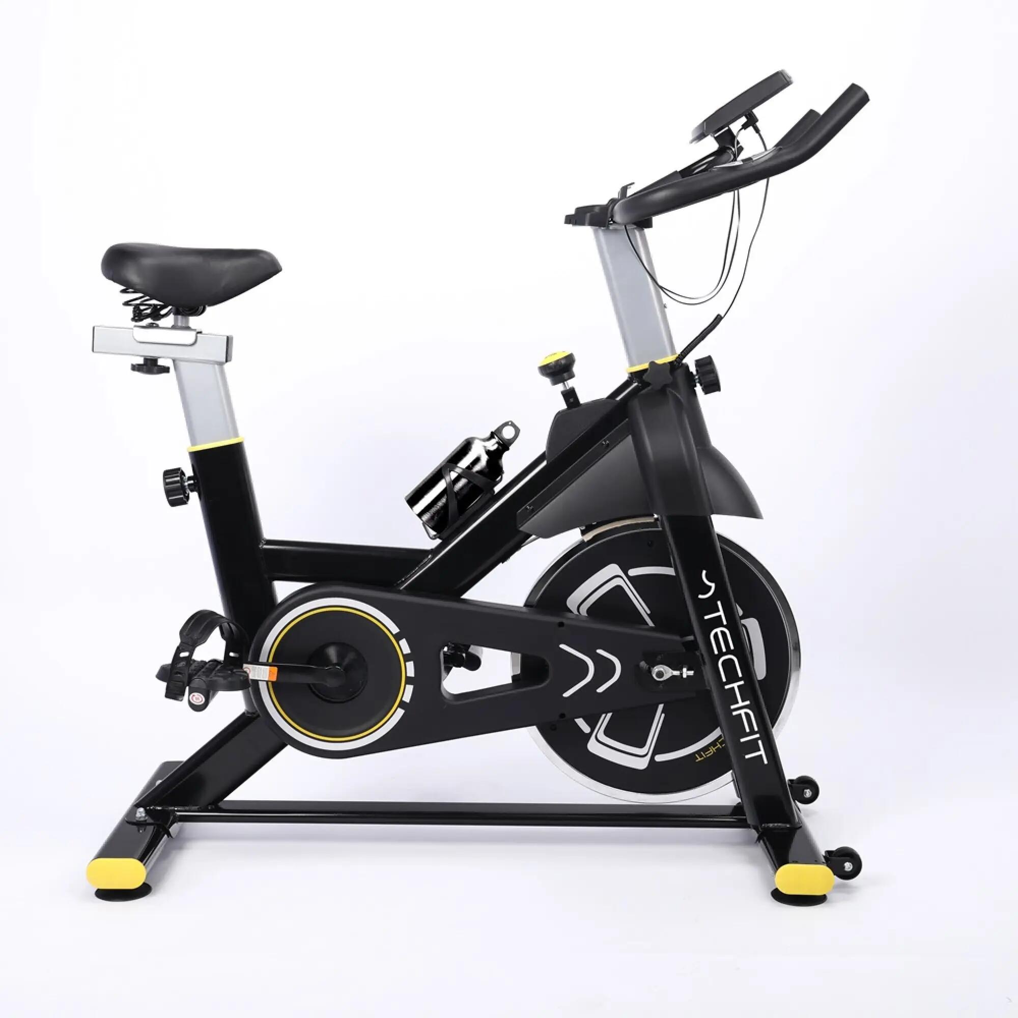 Bicicleta cycling TECHFIT SBK800B, Negru lucios, Sistem inertie volanta 8 Kg, G 3/6