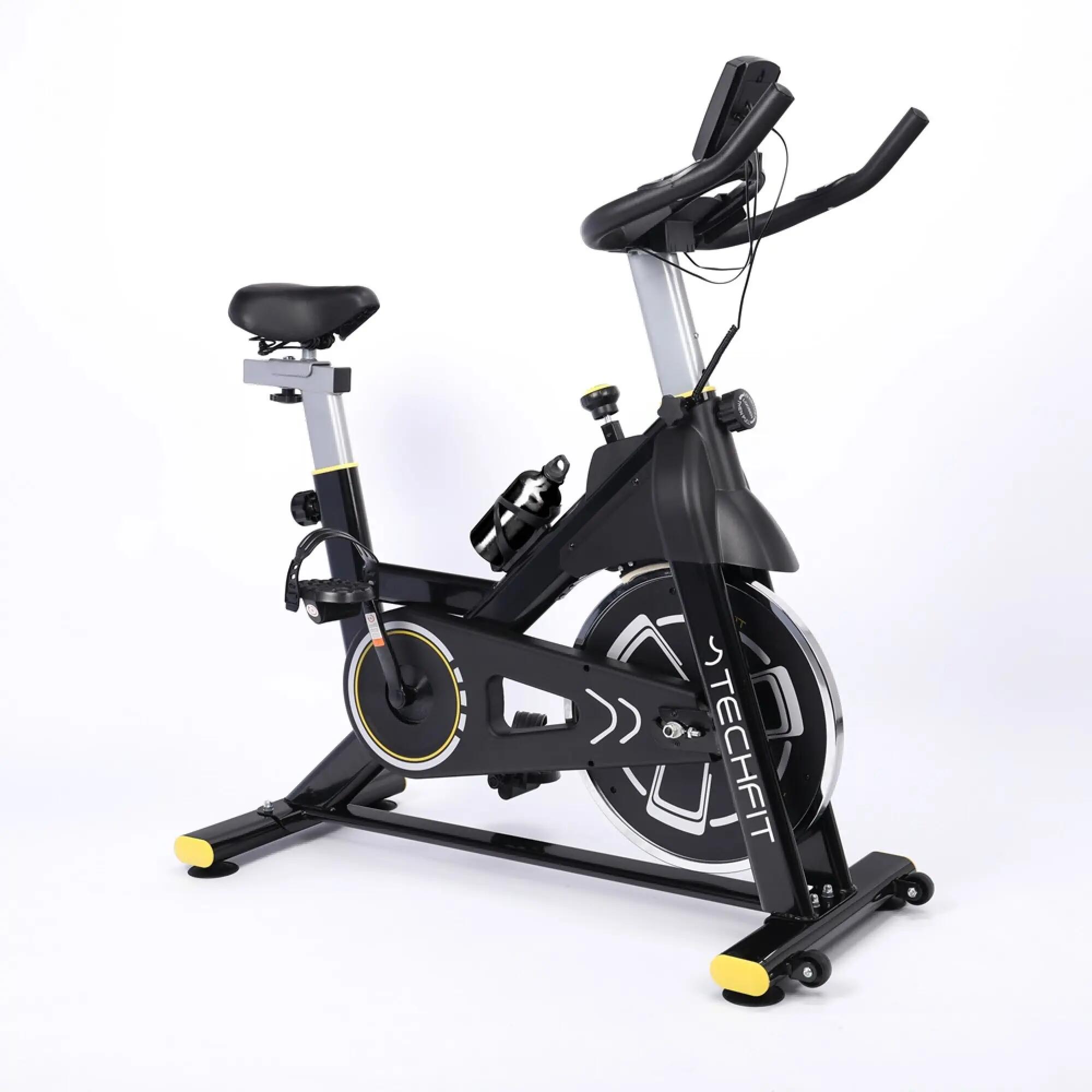 Bicicleta cycling TECHFIT SBK800B, Negru lucios, Sistem inertie volanta 8 Kg, G 2/6