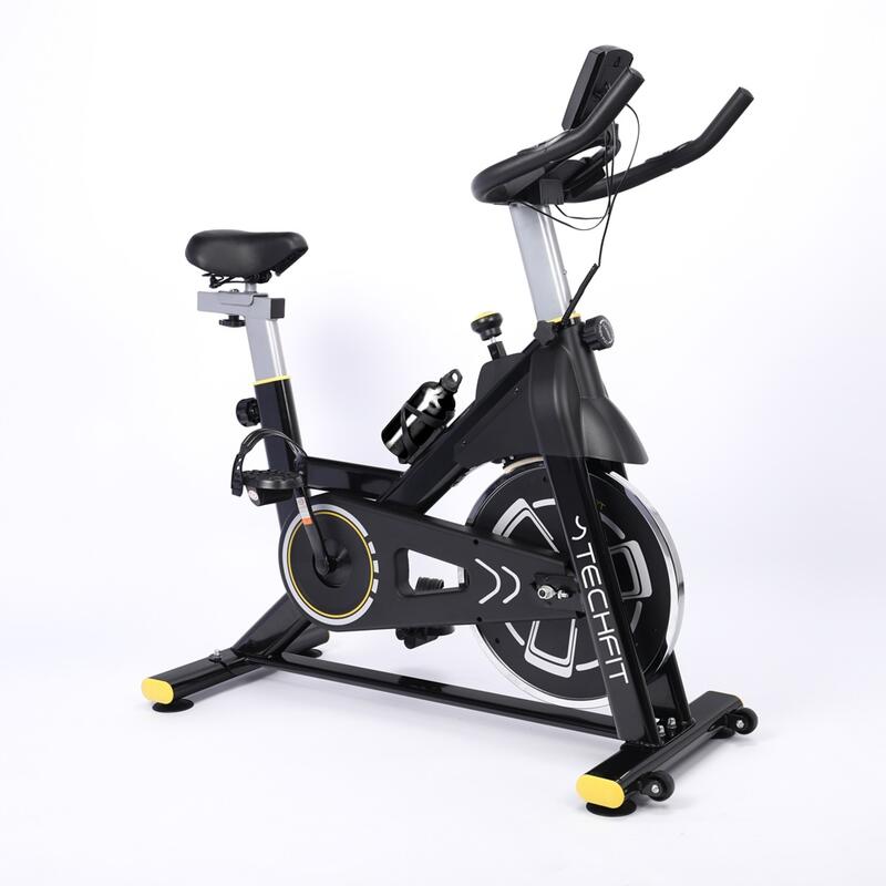 Bicicleta cycling TECHFIT SBK800B, Negru lucios, Sistem inertie volanta 8 Kg, G