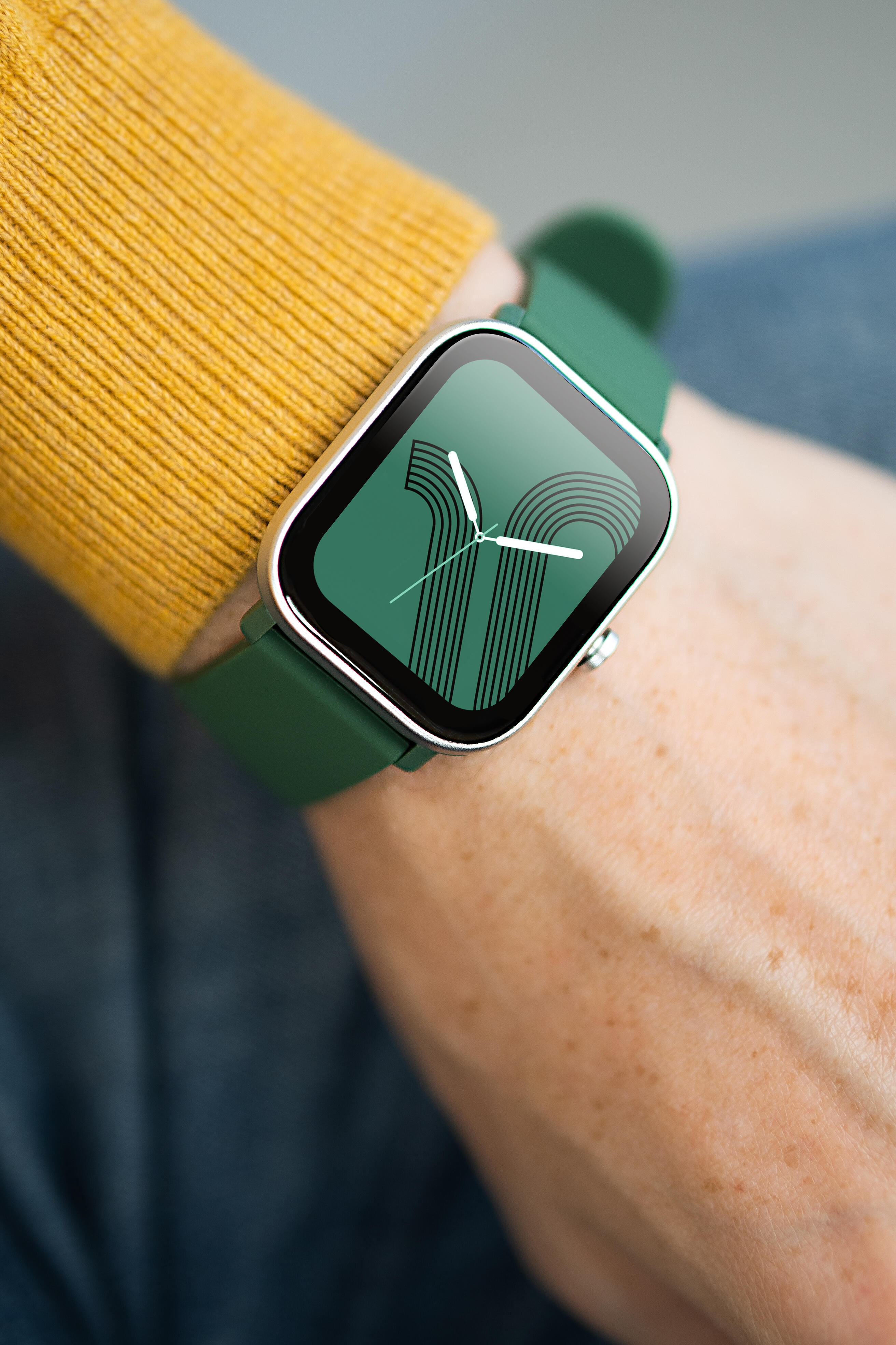 Montre Connectée Étanche Multisport  - Abyx Fit Ozone 3 - Verte 5/8