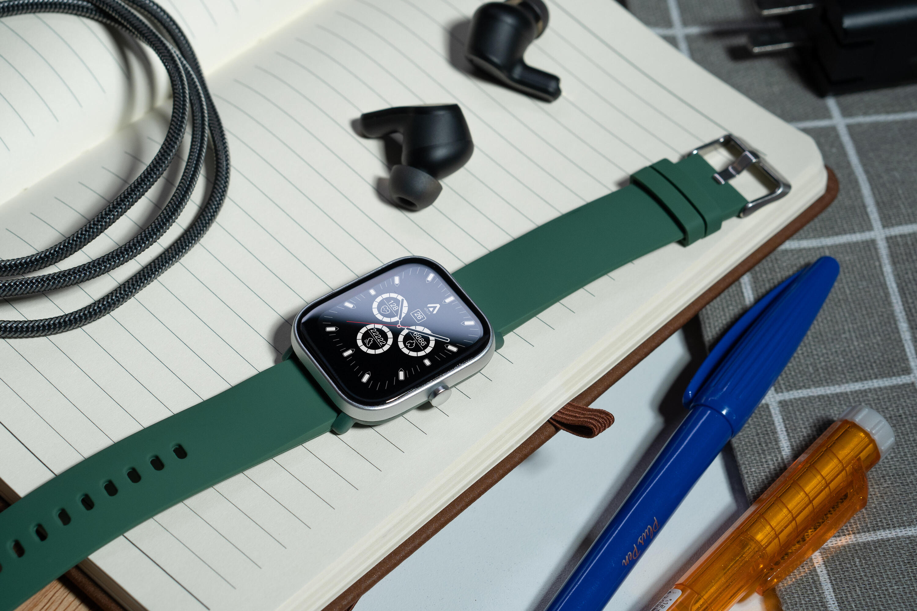 Montre Connectée Étanche Multisport  - Abyx Fit Ozone 3 - Verte 6/8