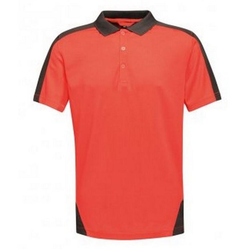 Polo de sport CONTRAST Homme (Rouge / noir)