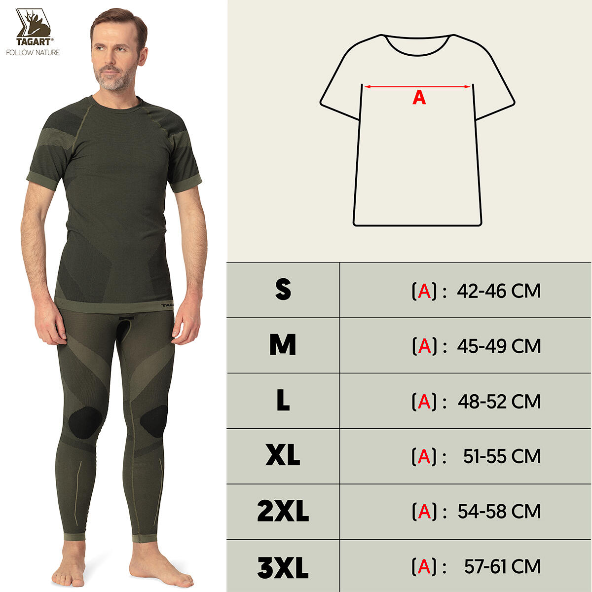 T-shirt thermoactif pour homme Tagart Woodsman avec ions d'argent 2/4