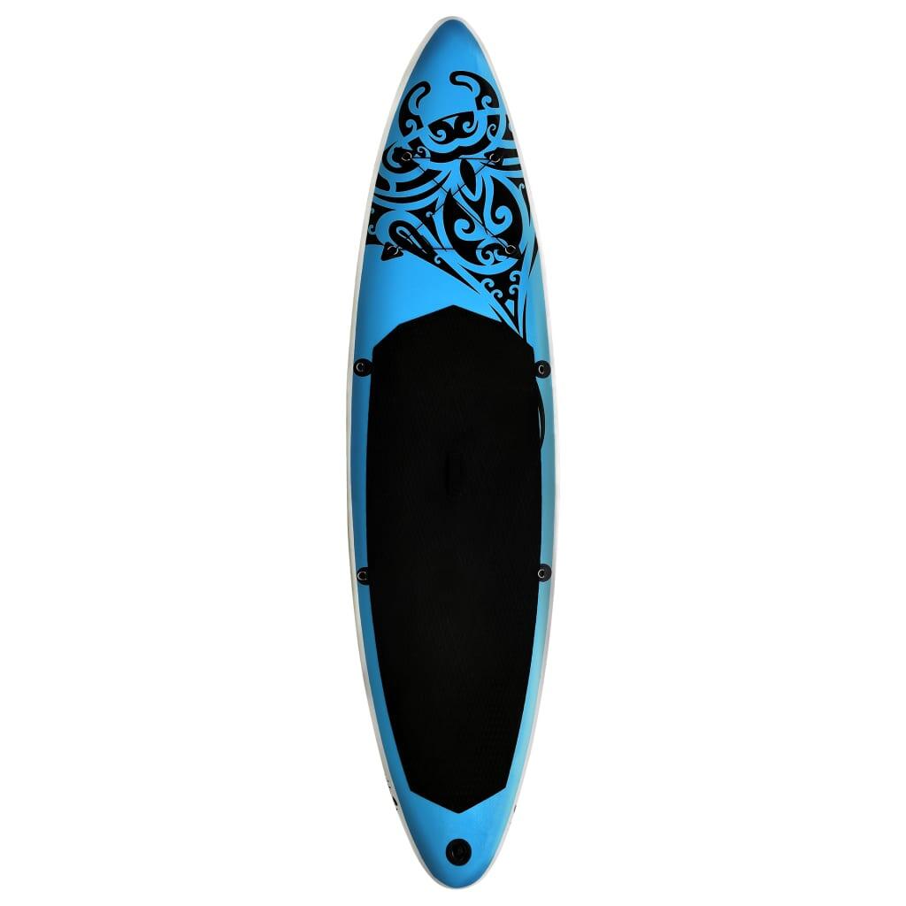 Juego de tabla de paddle surf hinchable azul 305x76x15 cm 4/7