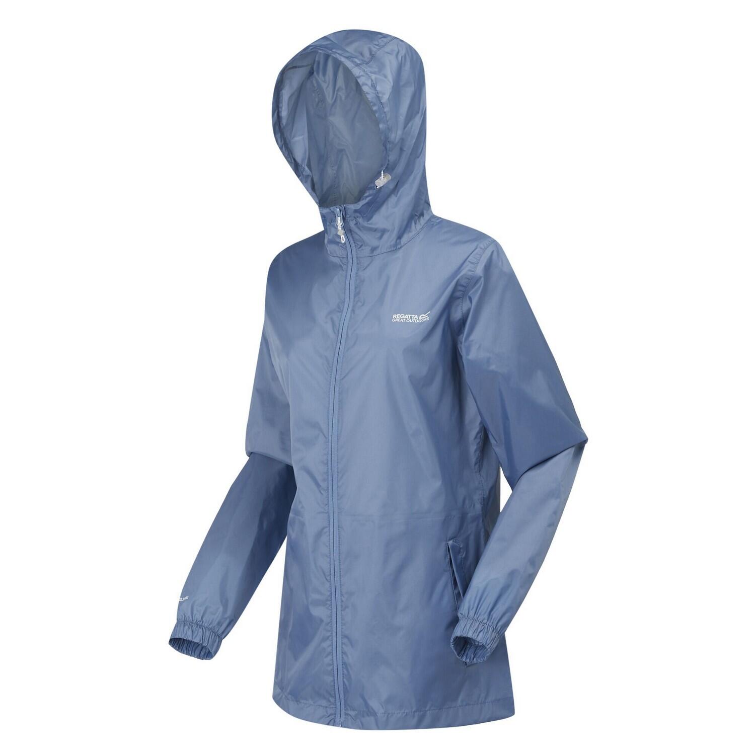 Veste Imperméable À Capuche PACK IT Femme (Bleu De Gris) 4/5