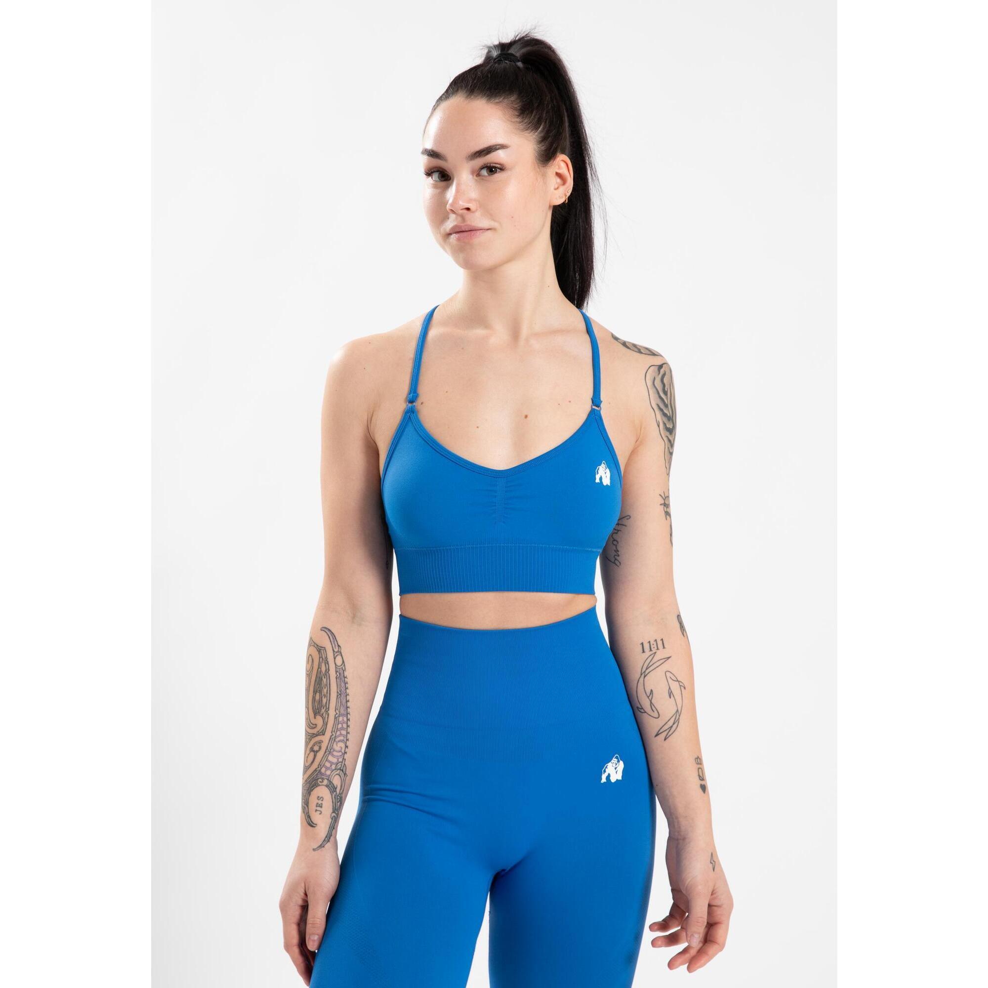 Gorilla Wear - Olivia Sans Couture Soutien-gorge De Sport - Bleu - Brassière - Bleu - 38 S - Decathlon