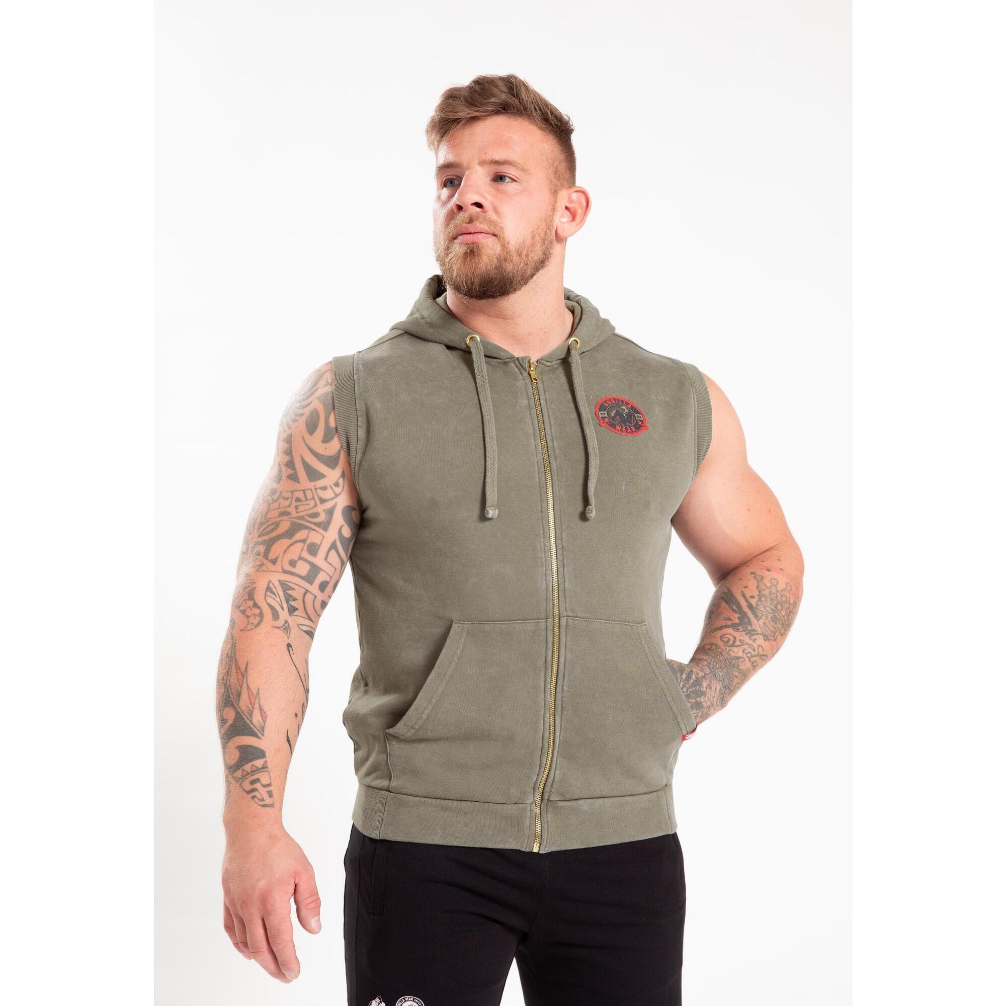 Silverdale Felpa senza maniche con cappuccio Army Verde M GORILLA WEAR DECATHLON
