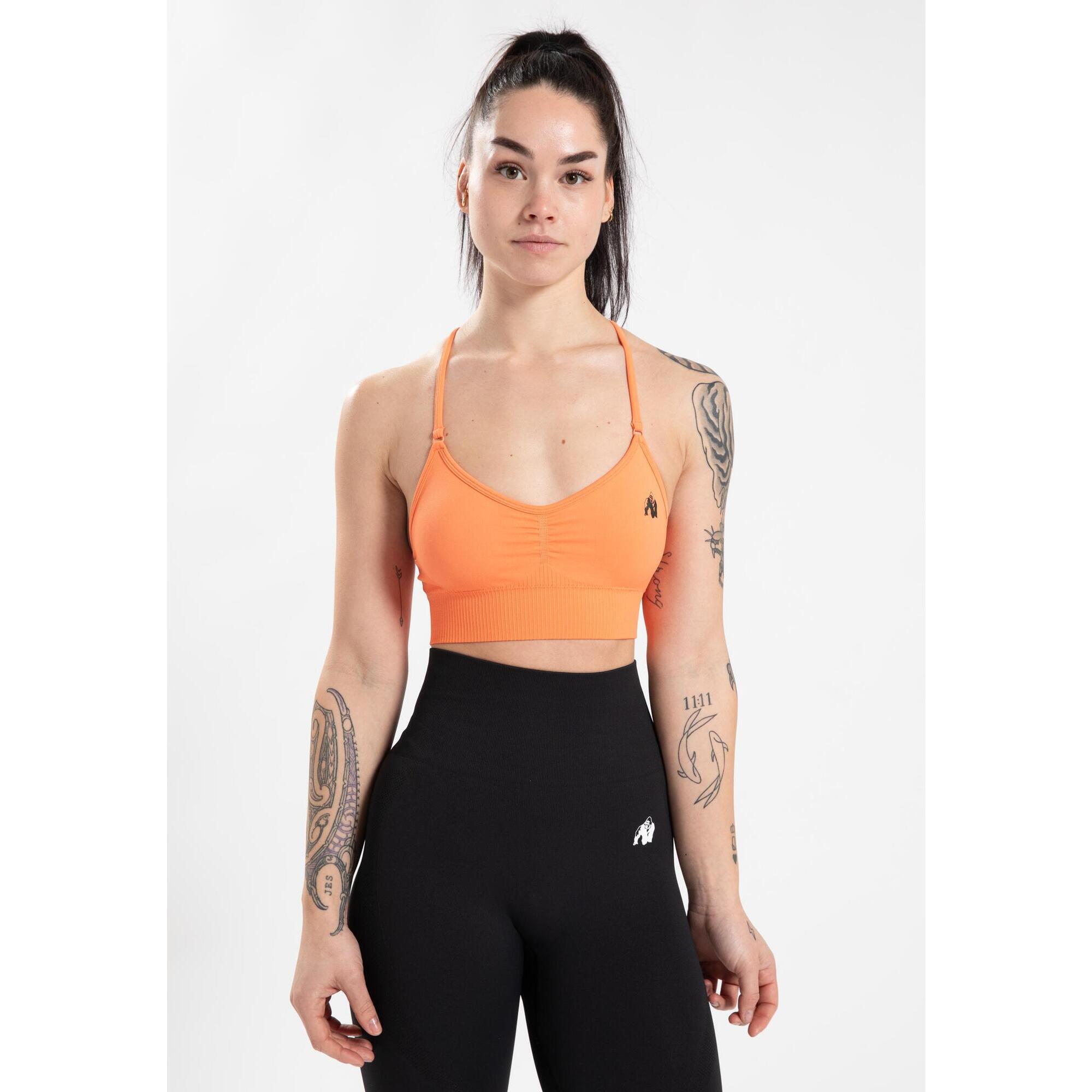Gorilla Wear - Olivia Sans Couture Soutien-gorge De Sport - Peach - Brassière - Orange|rose - 42 M/l - Decathlon