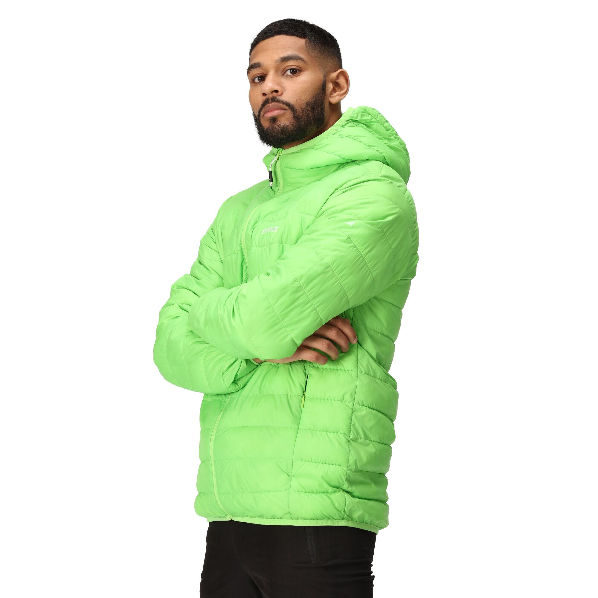 Giacca Con Cappuccio Leggera Uomo Regatta Hillpack Verde Gelsomino 4/5
