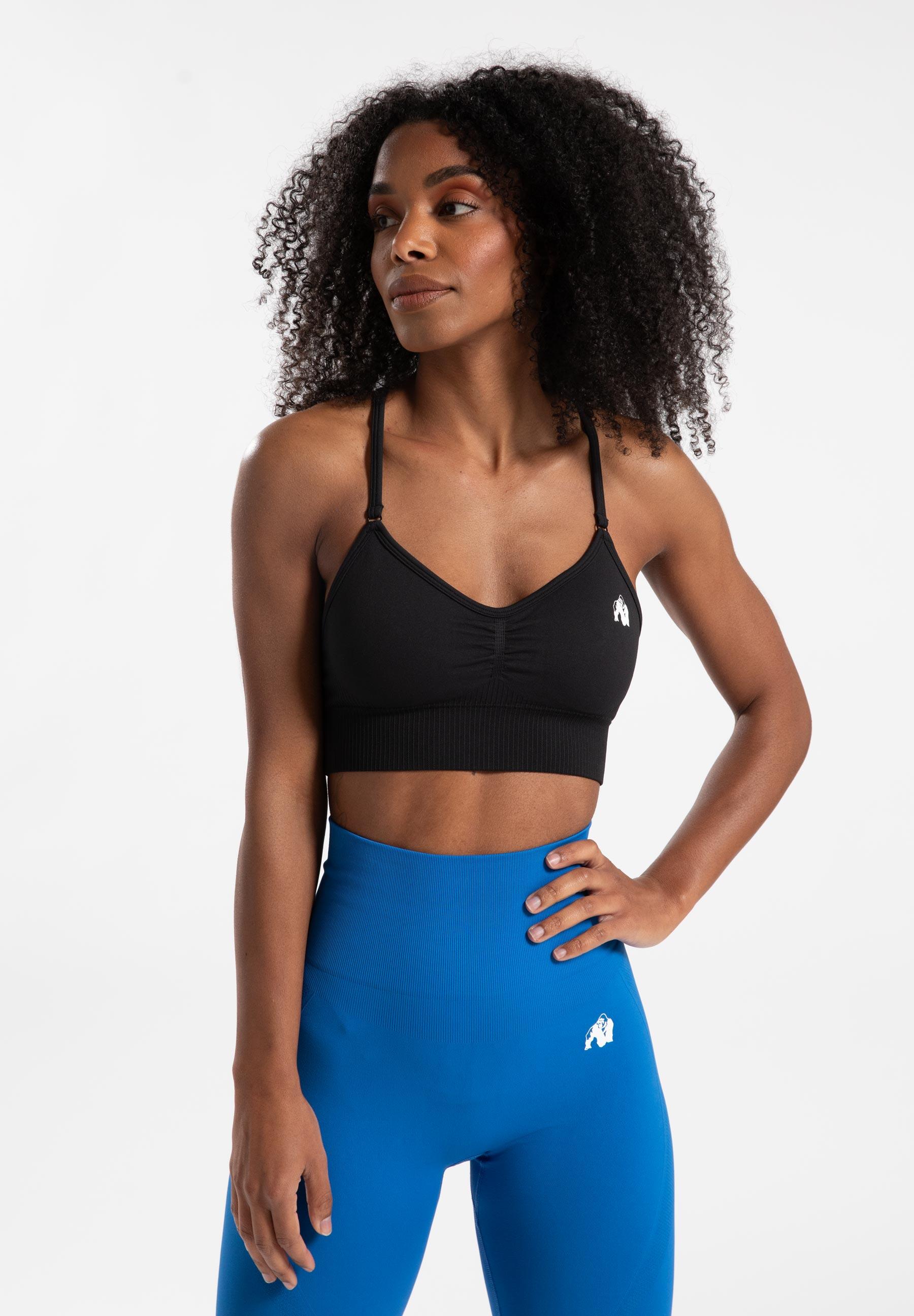 GORILLA WEAR Olivia Nahtlos Sport-BH - Schwarz