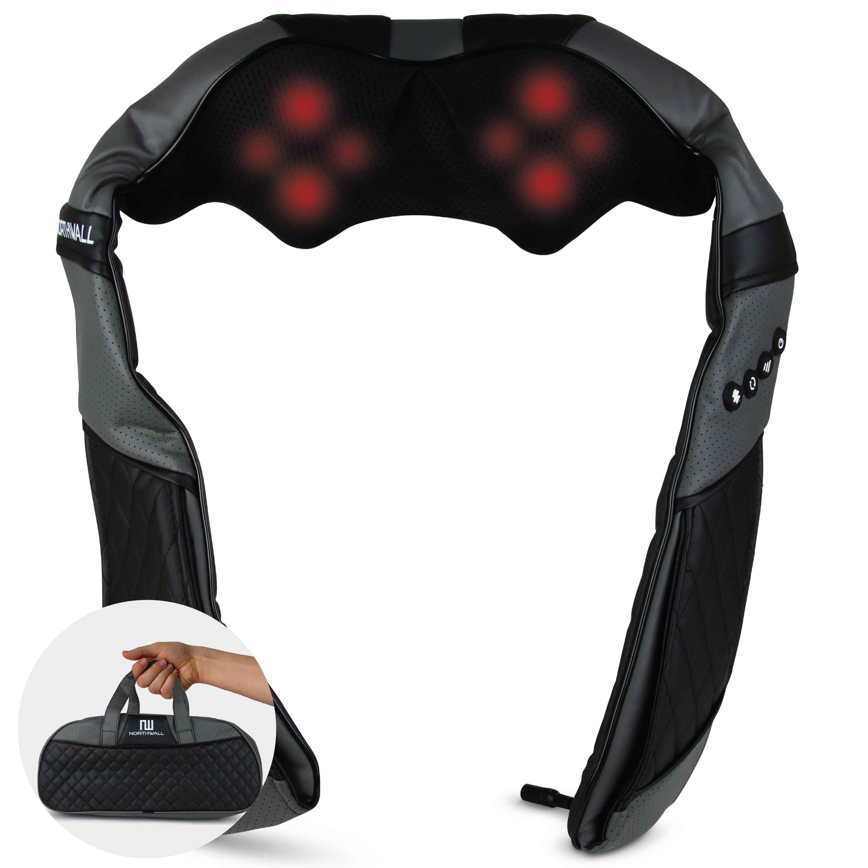 Coussin de massage à infrarouge avec étui de transport - Masseur Electrique 7/7