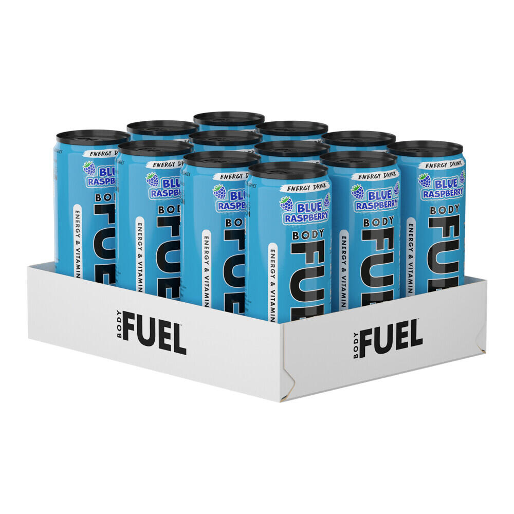 APPLIED NUTRITION Bevande energetiche - BodyFuel Energy Cans - Lampone Blu Confezione da 12