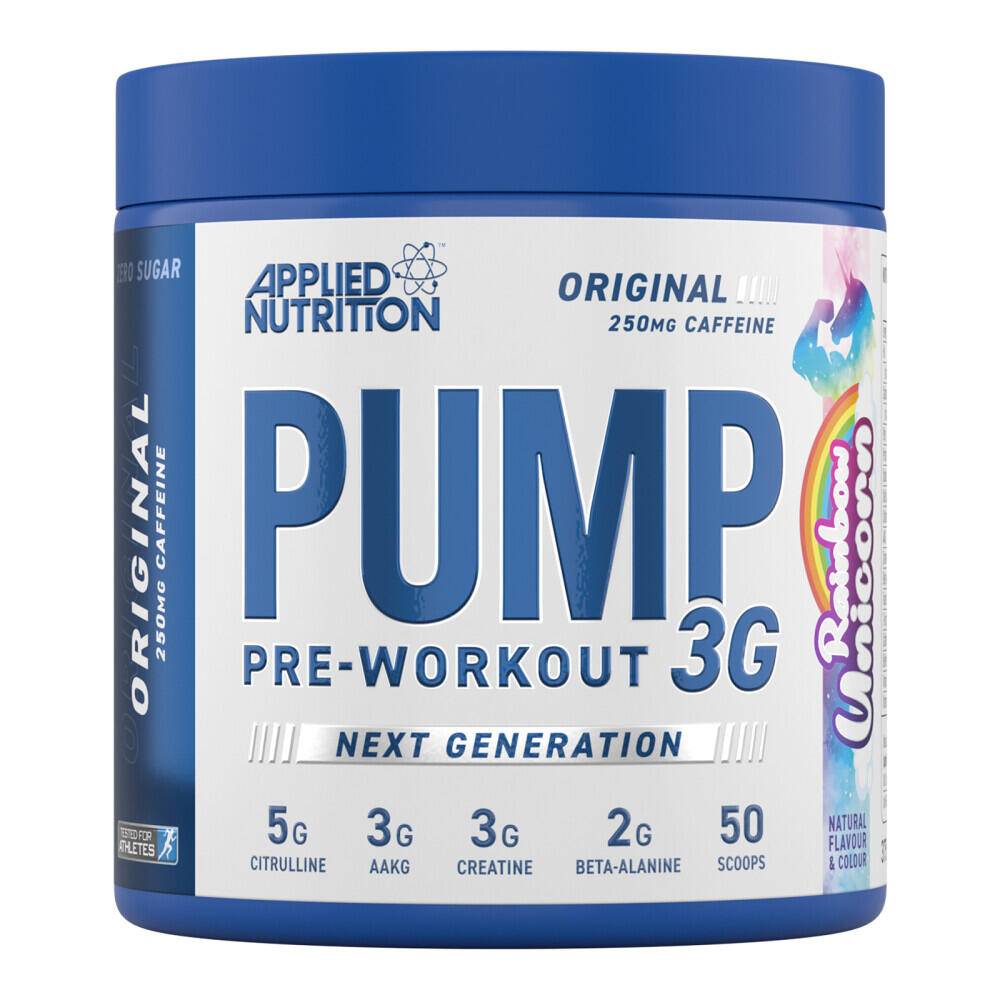 APPLIED NUTRITION Applied Nutrition Pump 3G (25 Serv) Rainbow Unicorn - Pre-Workout - NO Booster