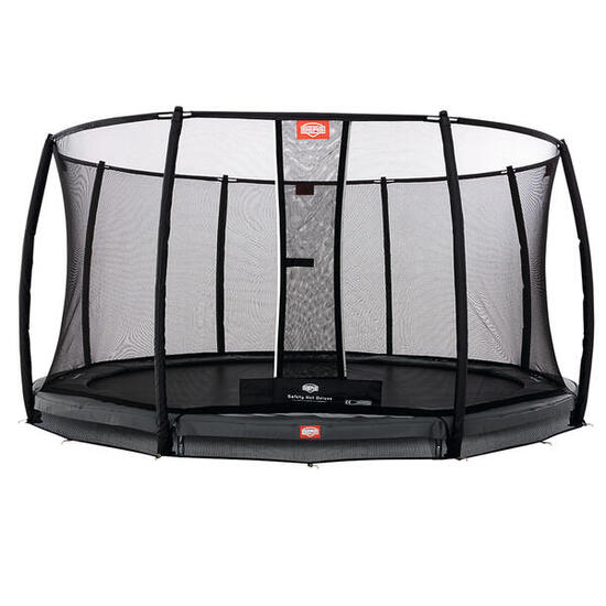 Trampolina Champion InGround 430 + Siatka Bezp. Deluxe Szary