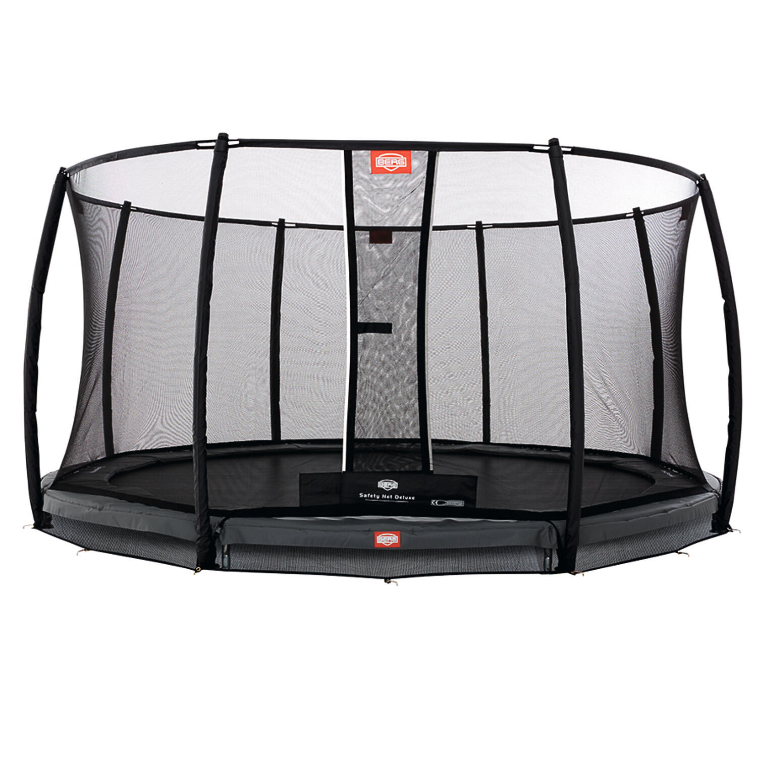 Berg - Trampoline Berg Champion Inground + Filet Séc. Ronde 380 Gris Anthr. - Trampoline - Gris - Taille Unique - Decathlon