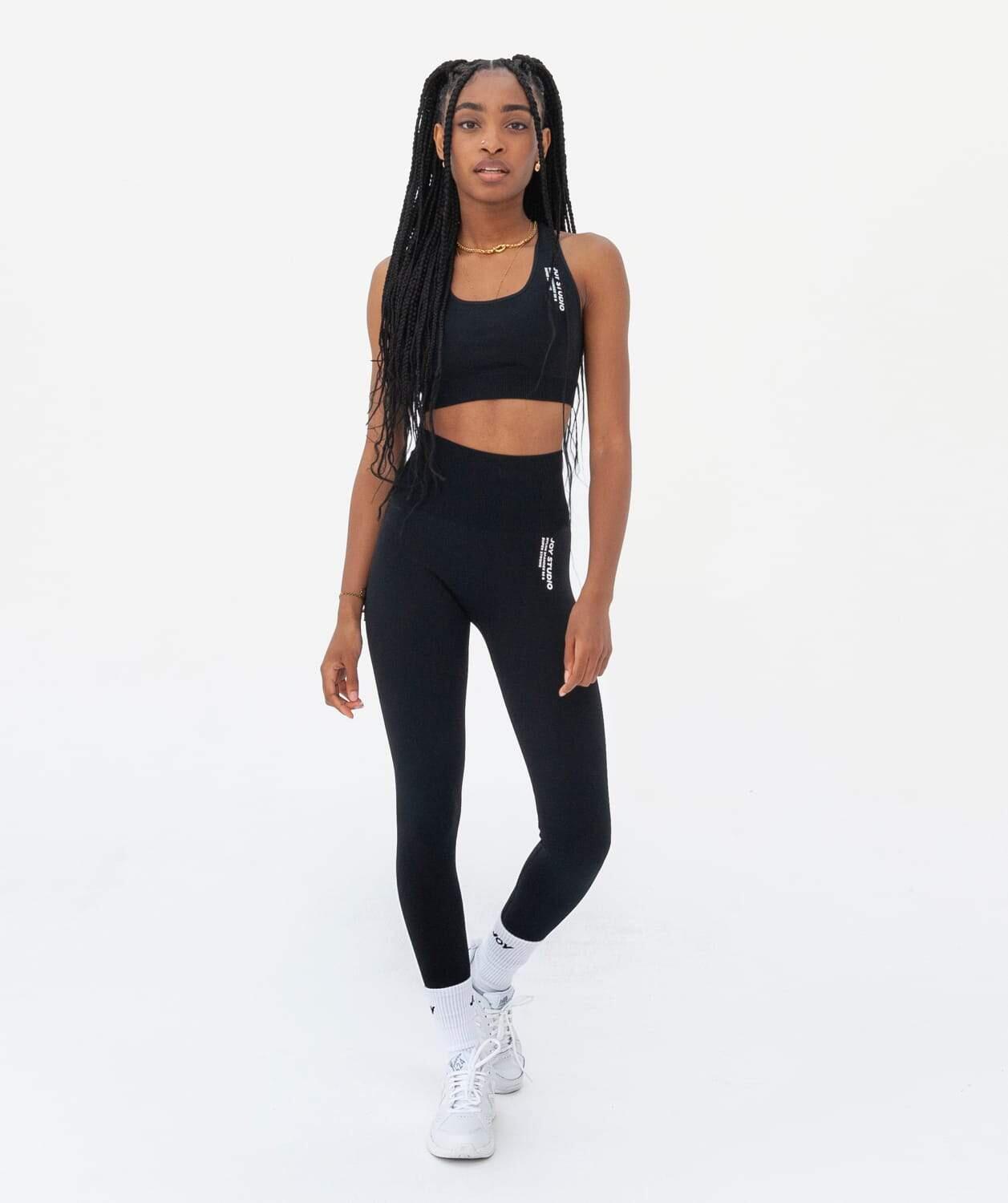 Leggings Donna Fitness vita alta seamless Super Strong- Nero 2/5