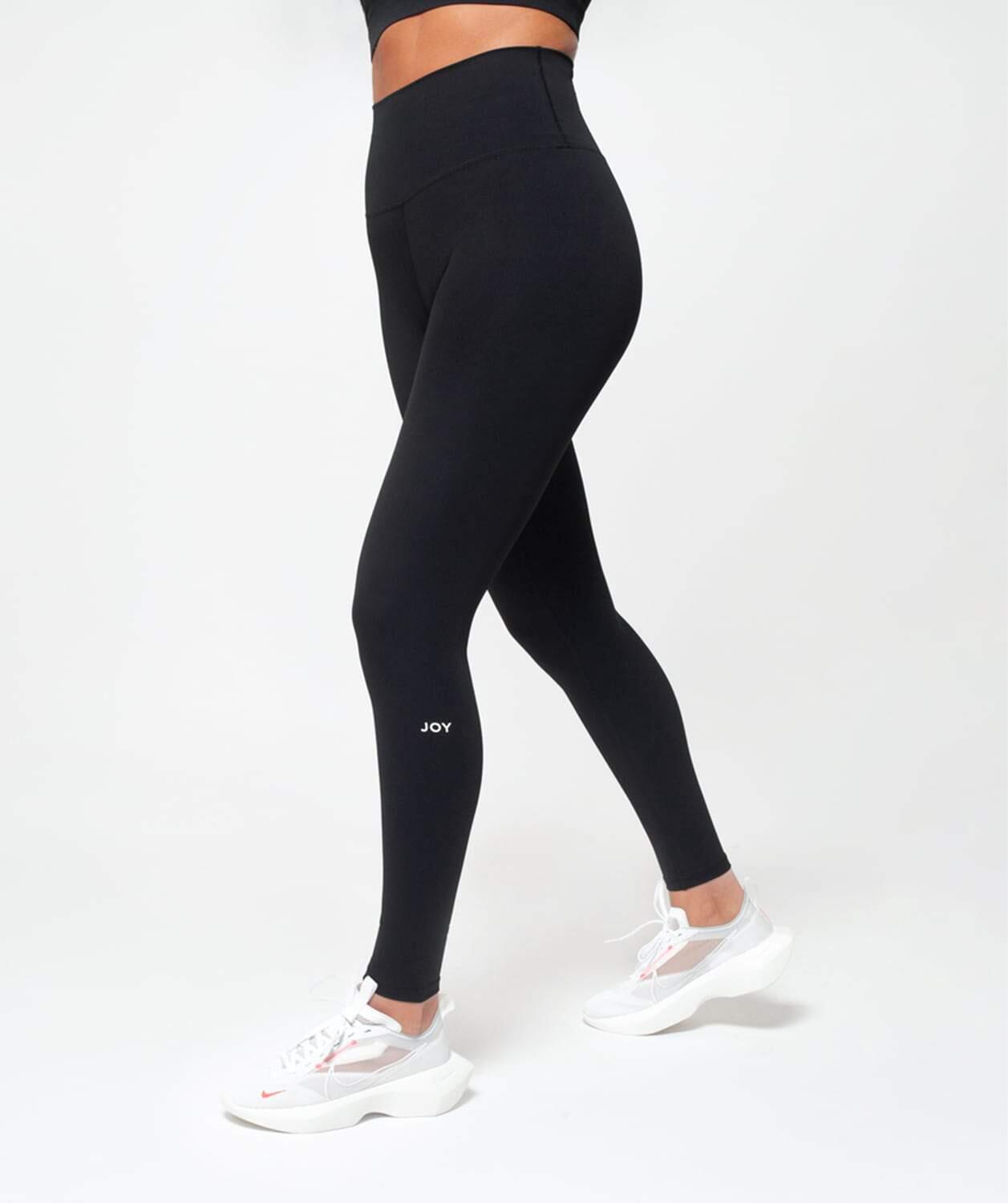 JOY STUDIO Leggings Vita Alta Donna Fitness Soft Touch - Nero