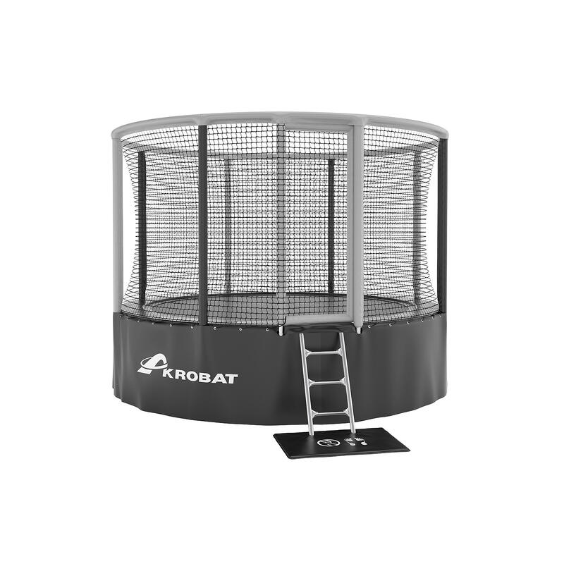 Trampoline « Gallus » 360 cm Gris-noir Unisexe