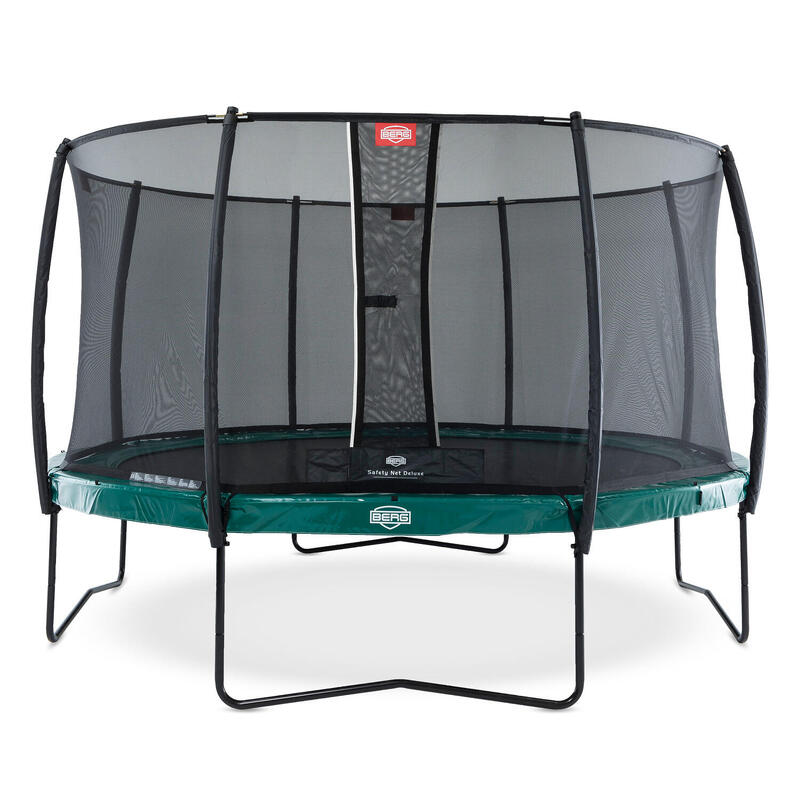 Berg Trampolin Elite mit Sicherheitsnetz Deluxe, ø 3,80 m, Grau