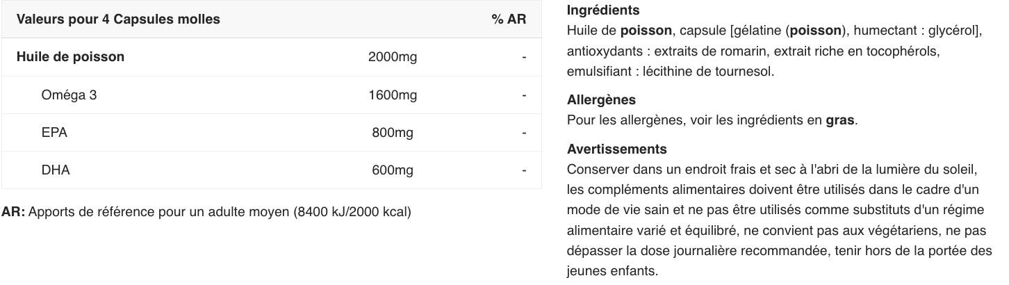 Oméga 3 - Omega 3 Epax - 120 Capsules molles 2/2
