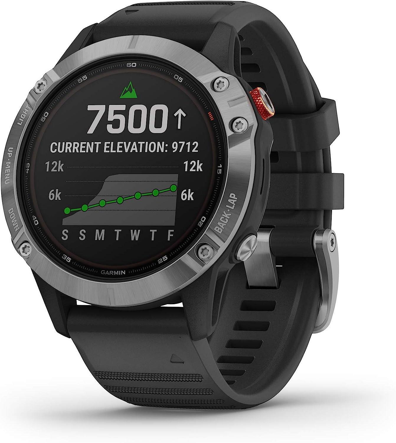 Garmin Fenix 6 Solar Silver Heart Rate Monitor GPS Sports Watch - Refurbished 6/7