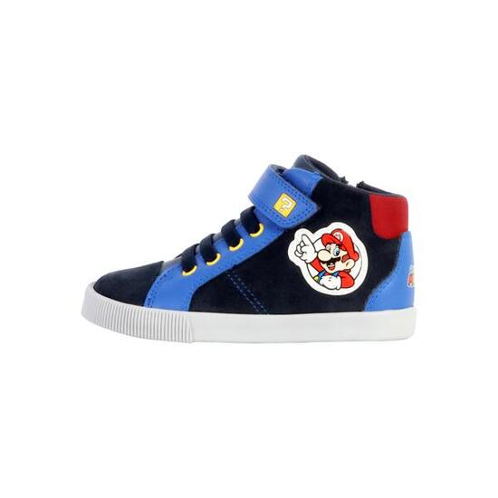 Basket Montante Cuir Geox Enfant Kilwi Suede Synth Lea